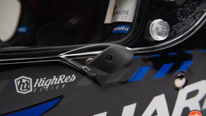 Tear-off posts in Race-R Pro GP Spoiler Lorenzo Winter Test Edition Helmet