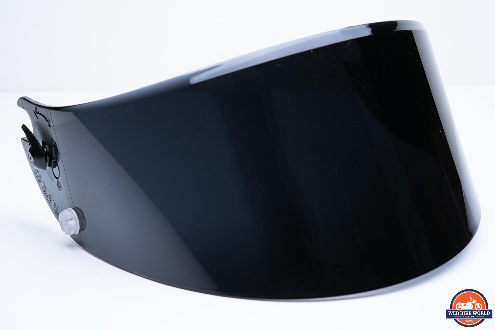 Dark smoke visor on Race-R Pro GP Spoiler Lorenzo Winter Test Edition Helmet