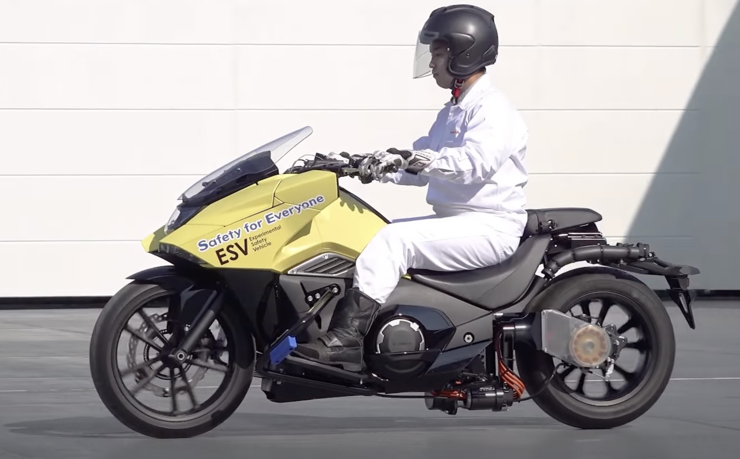 A view of the Experimental Safety Vehicle that Honda used in their recent World premiere of safety technologies to promote the company's progressive projects in regards to rider safety.