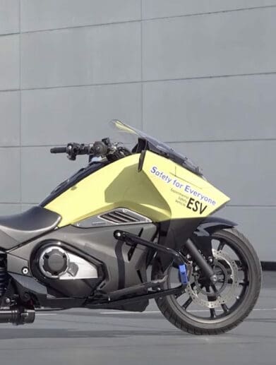 A view of the Experimental Safety Vehicle that Honda used in their recent World premiere of safety technologies to promote the company's progressive projects in regards to rider safety.