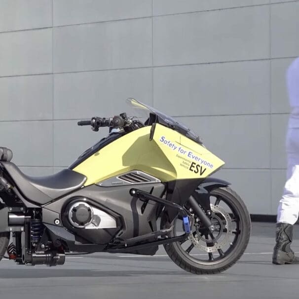 A view of the Experimental Safety Vehicle that Honda used in their recent World premiere of safety technologies to promote the company's progressive projects in regards to rider safety.