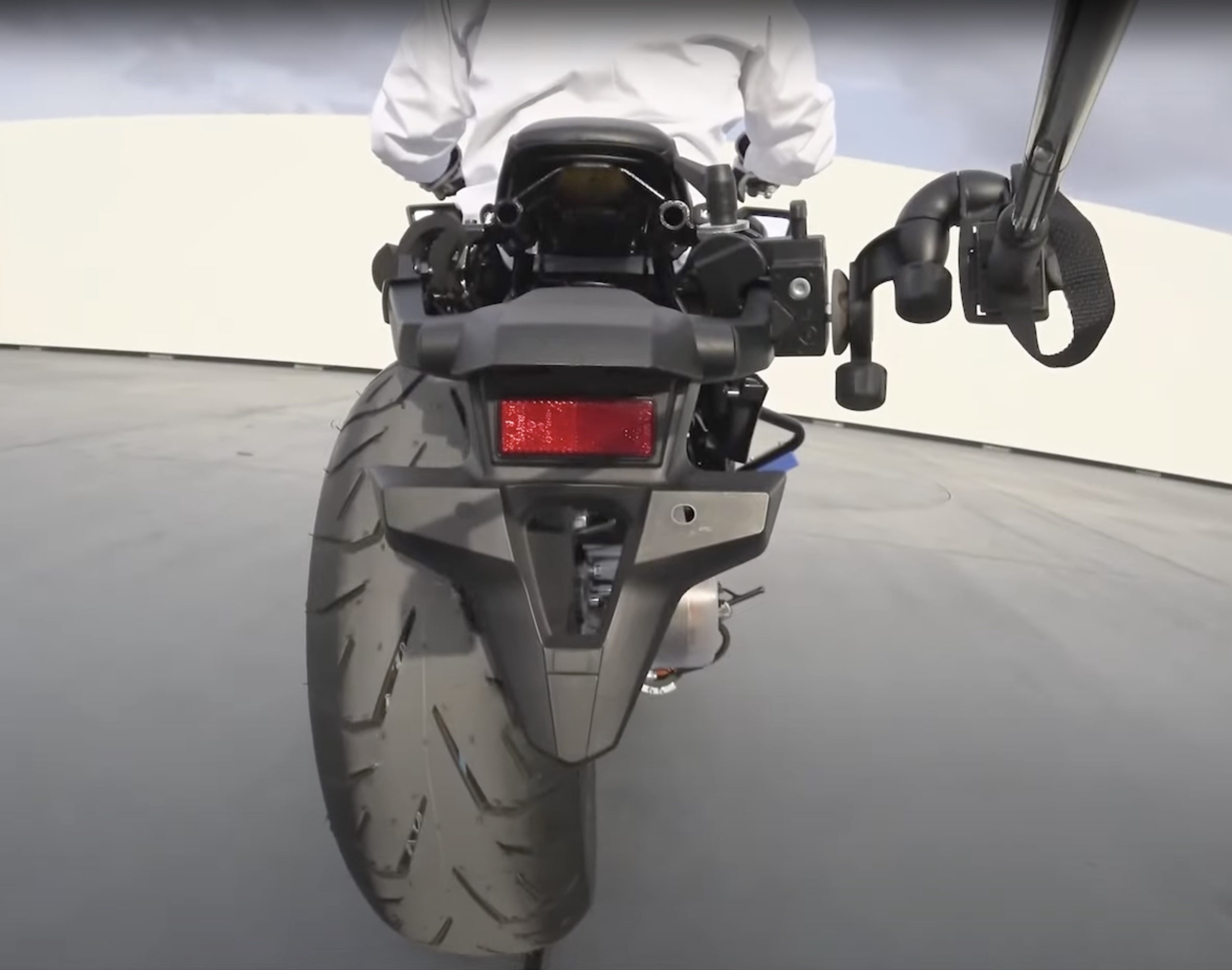 A view of the Experimental Safety Vehicle that Honda used in their recent World premiere of safety technologies to promote the company's progressive projects in regards to rider safety.