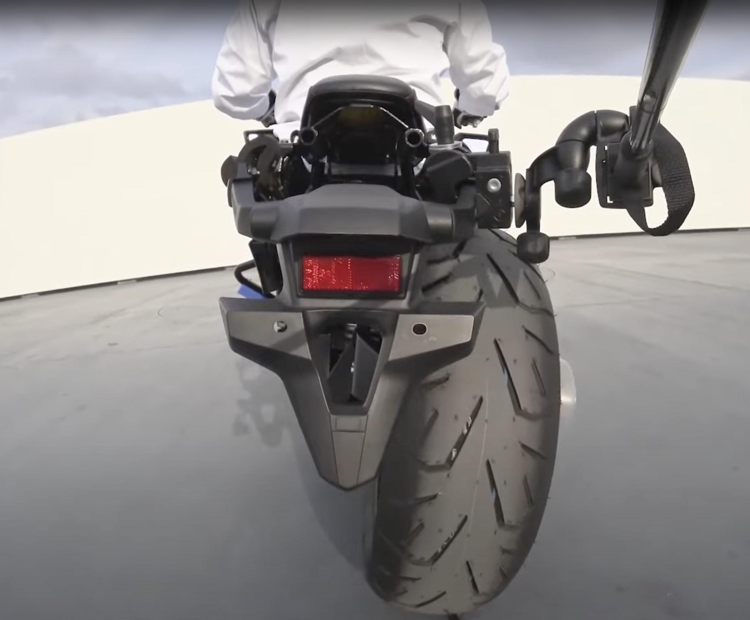 A view of the Experimental Safety Vehicle that Honda used in their recent World premiere of safety technologies to promote the company's progressive projects in regards to rider safety.