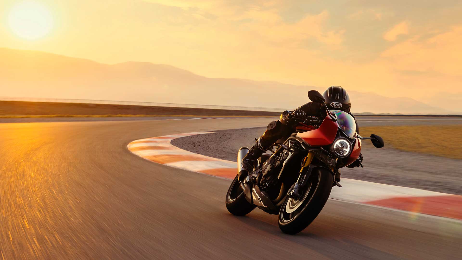 A view of the all-new Speed Triple RR, soon to be made available for demo rides at the Triumph Sneak Peek Tour, coming to US soon