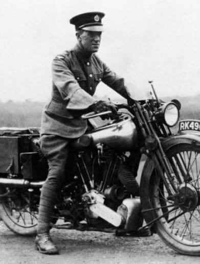 TE Lawrence and his Brough Superior in the 1930s