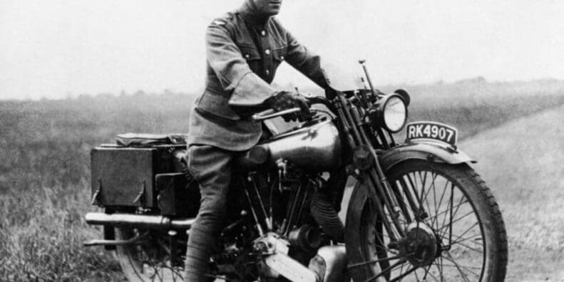TE Lawrence and his Brough Superior in the 1930s
