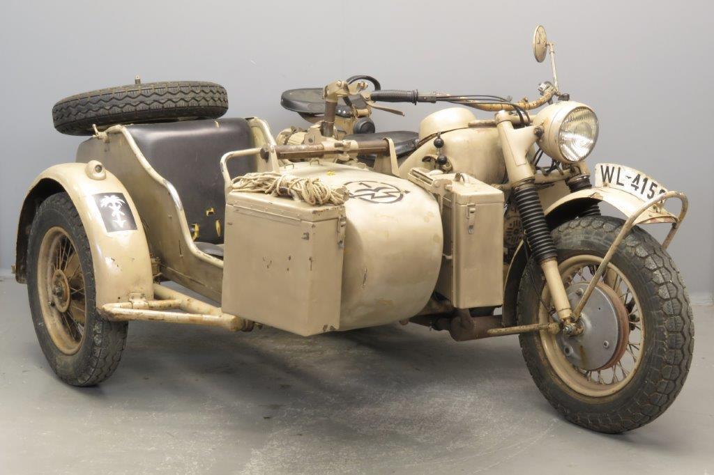 BMW R75 sidecar motorcycle from WWII