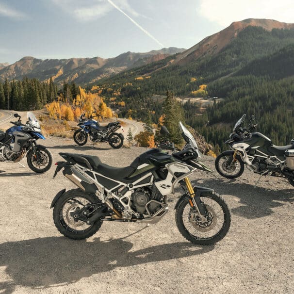 A view of the all-new Triumph Tiger 1200 range, now available from select dealerships. Including the GT, GT Pro, GT Explorer, Rally Pro and Rally Explorer