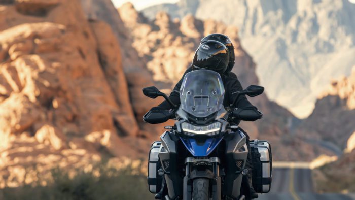 A view of the all-new Triumph Tiger 1200 range, now available from select dealerships. Including the GT, GT Pro, GT Explorer, Rally Pro and Rally Explorer