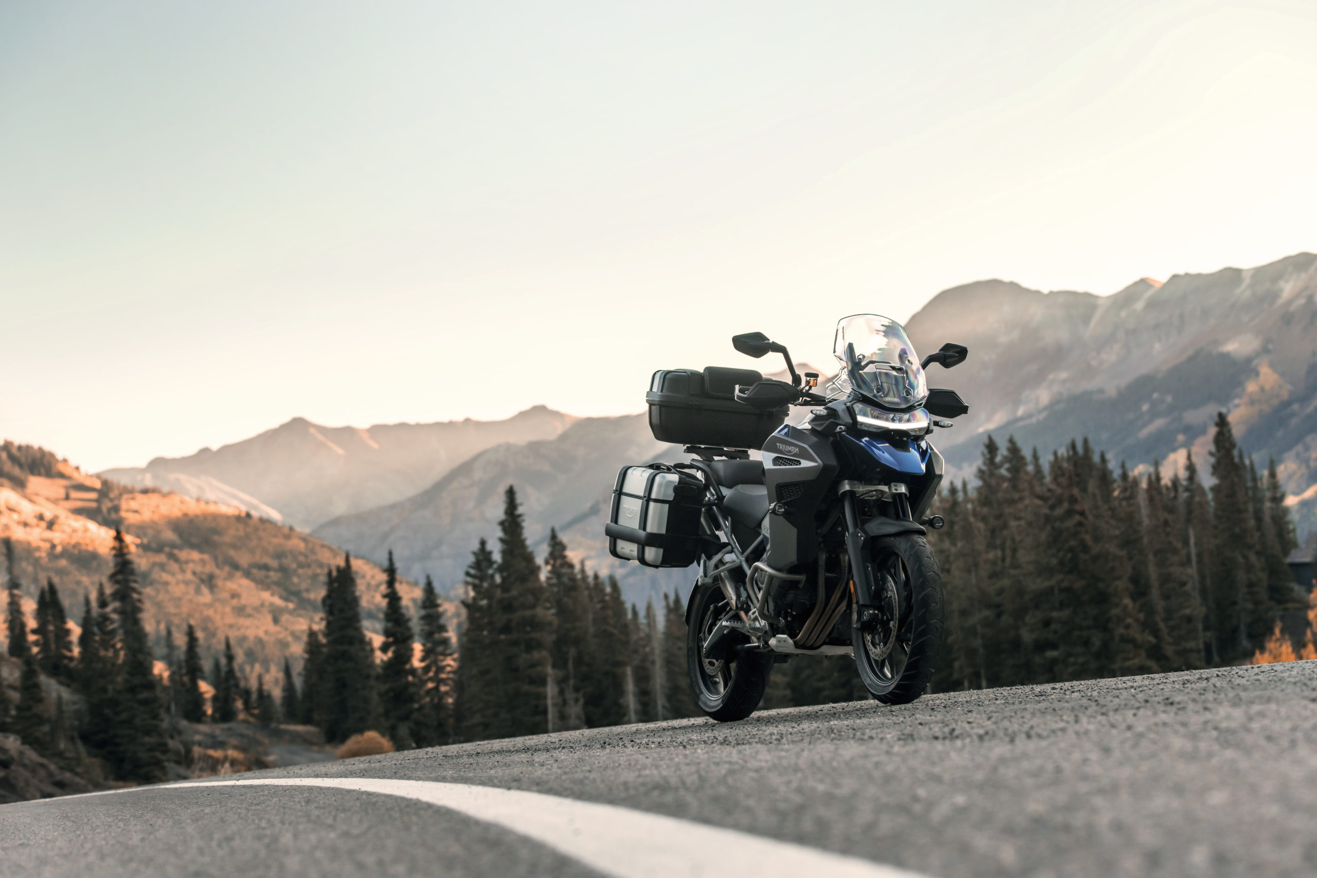 A view of the all-new Triumph Tiger 1200 range, now available from select dealerships. Including the GT, GT Pro, GT Explorer, Rally Pro and Rally Explorer