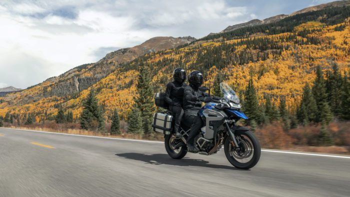 A view of the all-new Triumph Tiger 1200 range, now available from select dealerships. Including the GT, GT Pro, GT Explorer, Rally Pro and Rally Explorer
