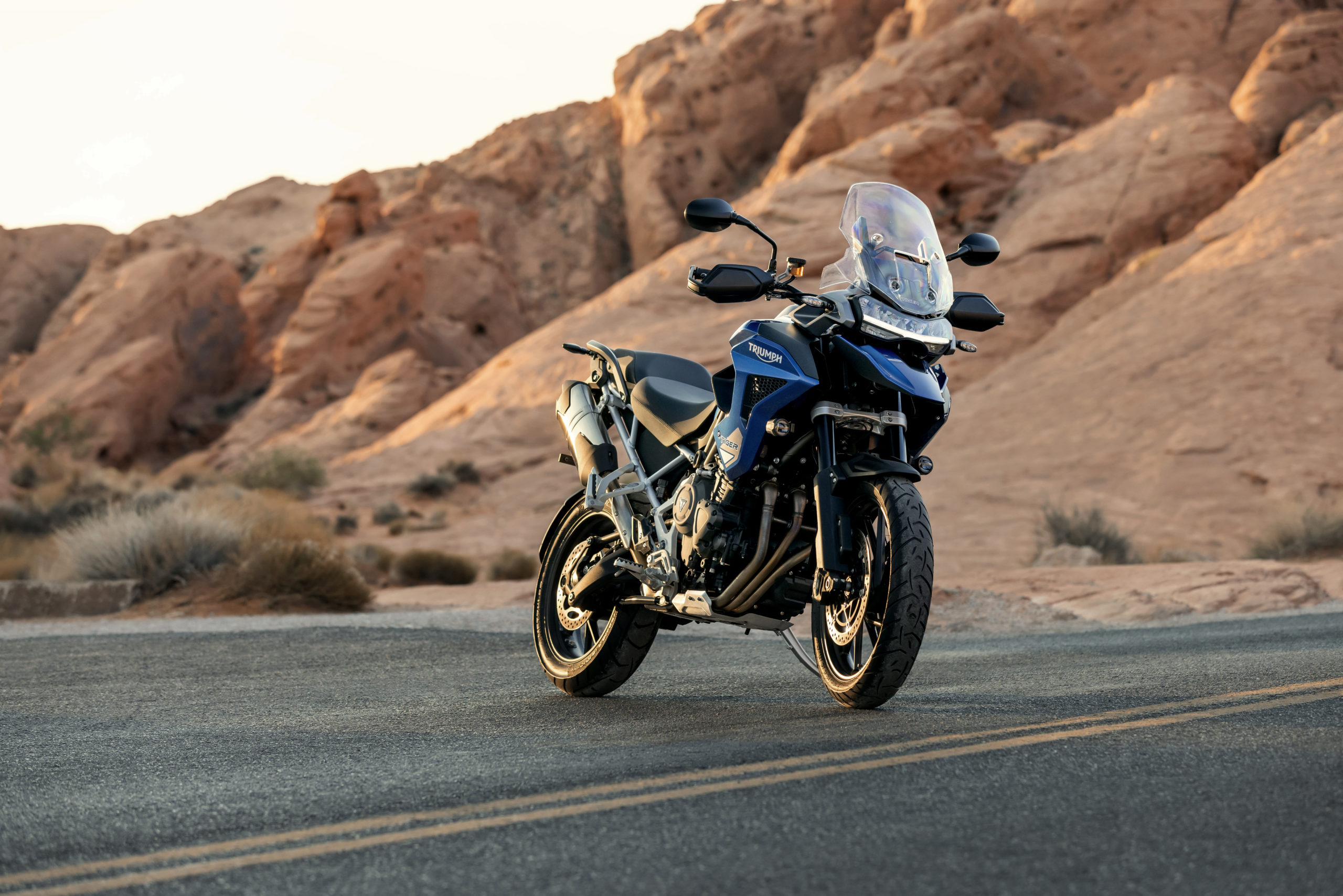 A view of the all-new Triumph Tiger 1200 range, now available from select dealerships. Including the GT, GT Pro, GT Explorer, Rally Pro and Rally Explorer