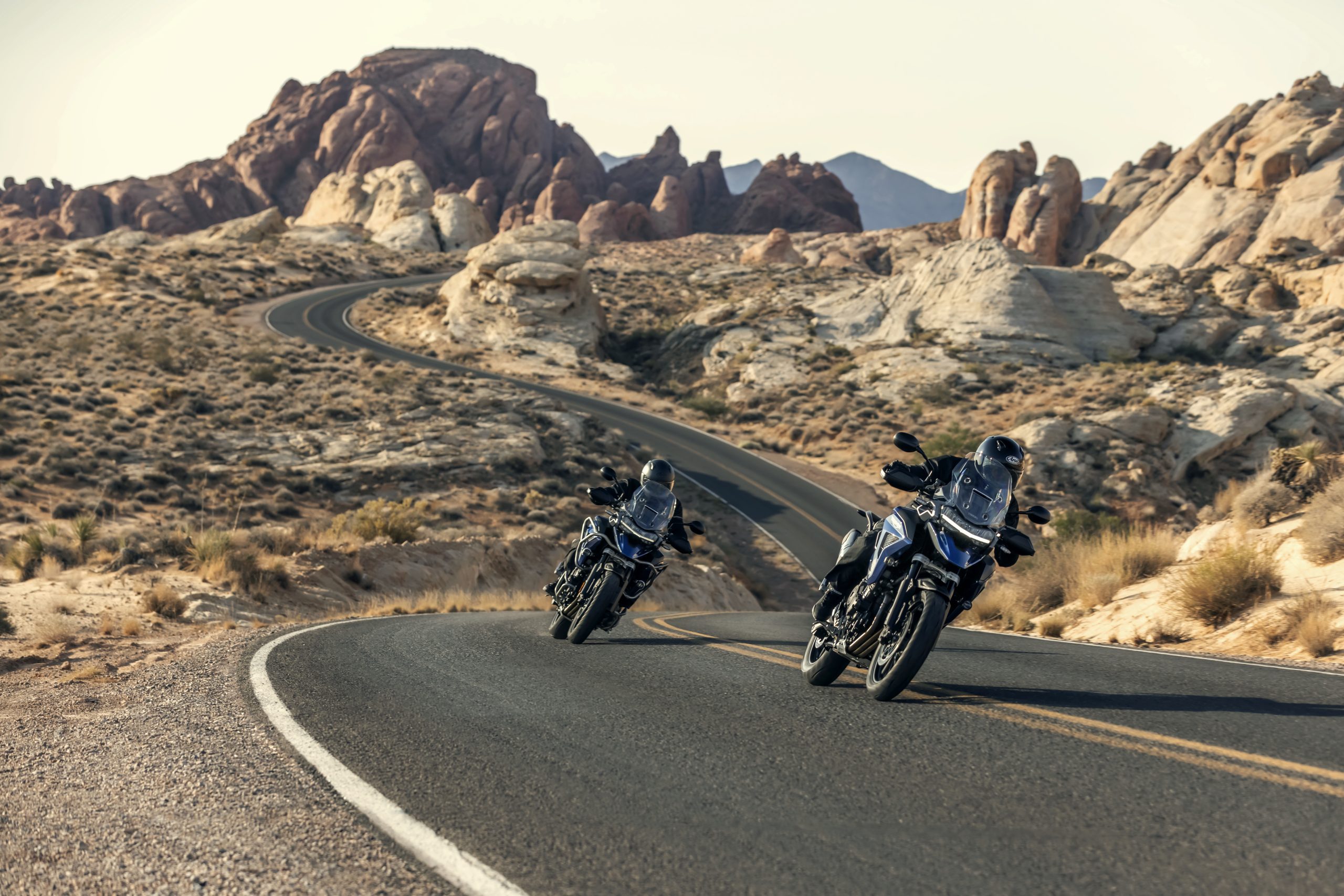 The Triumph Tiger line, complete with the GT, GT Explorer, Rally, Rally Explorer, and GT Pro