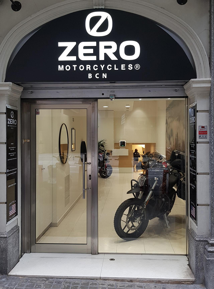 A view of a zero motorcycles dealership