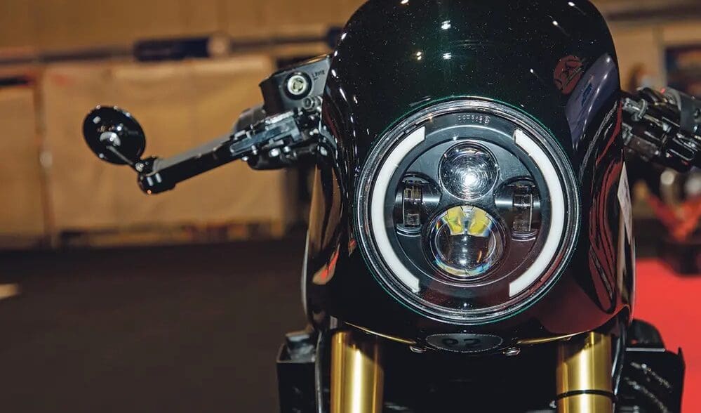 A view of the DOT Reed Racer and the DOT Demon - two Kawasaki-powered 650 twins available from the British brand