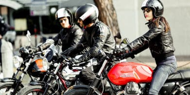 A view of European motorcyclists