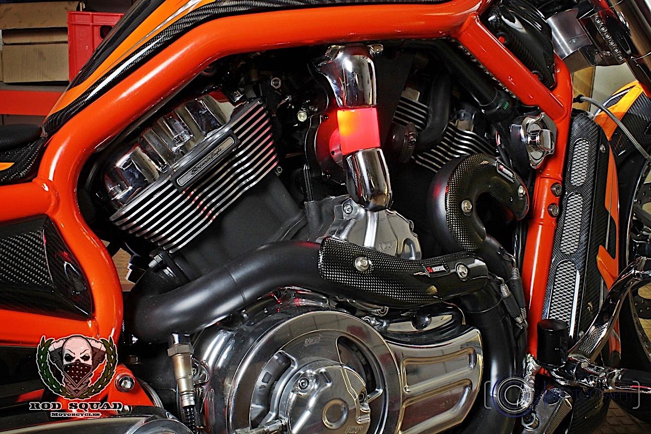 A view of the Harley-Davidson Carbon Eagle created by Rod Squad