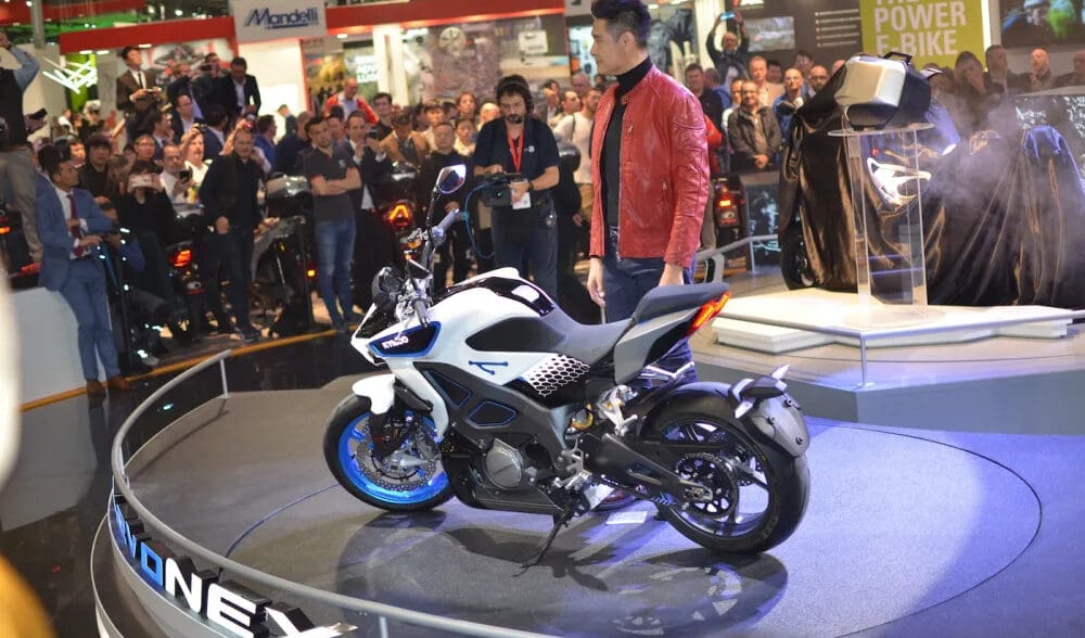 A view of the new machine from Ionex - a spinoff electric brand owned by KYMCO, much like Harley Davidson's LiveWire brand