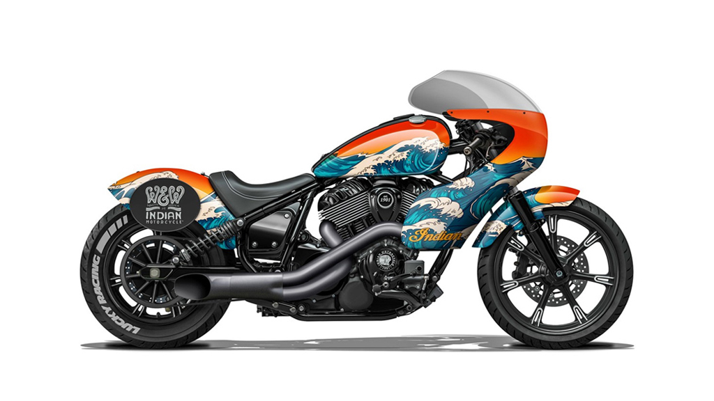 Lucky Cat Garage's addition to the Indian Motorcycle X Wheels & Waves Indian Chief Design Competition