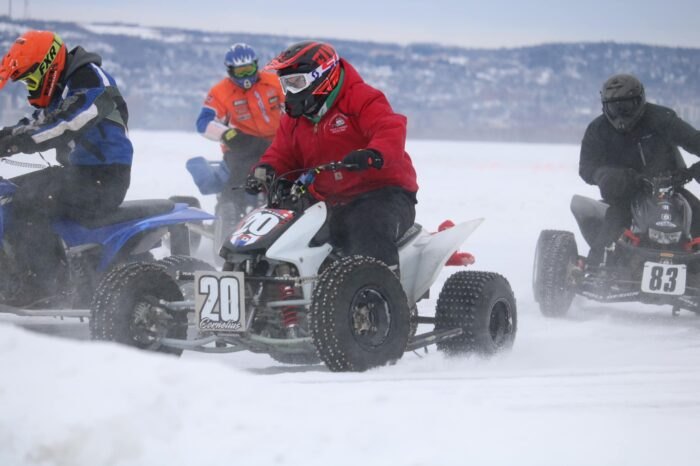 A view of the Midwest Ice Races, held in Wisconsin and designed to combat winter bike blues.