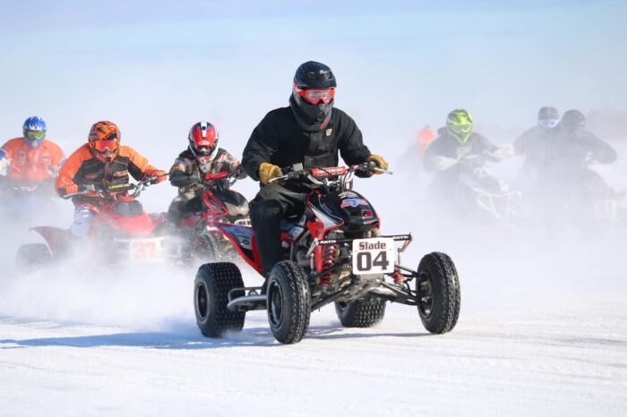 A view of the Midwest Ice Races, held in Wisconsin and designed to combat winter bike blues.