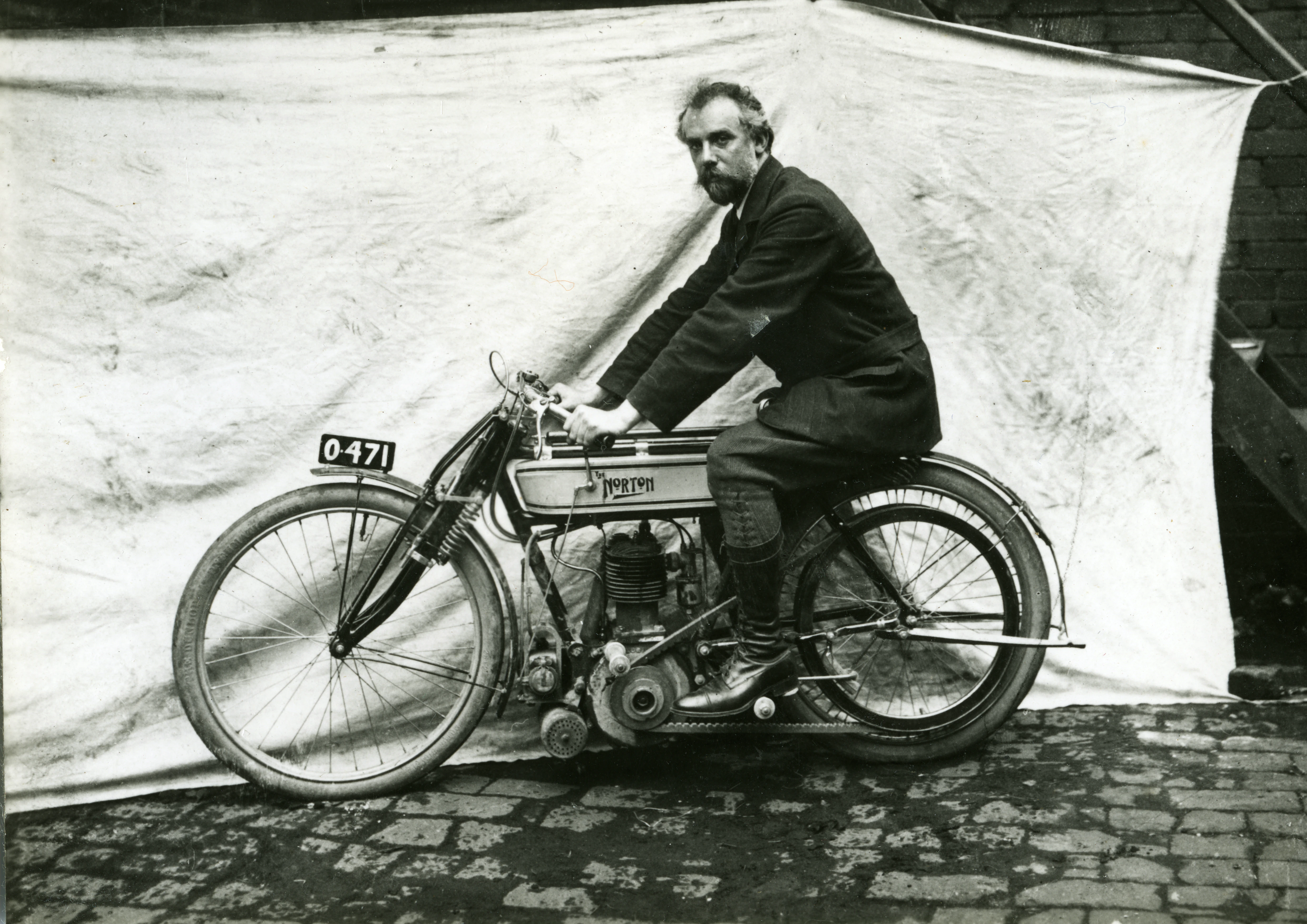 A view of Norton Motorcycles being ridden by iconic members of Norton's hall of fame