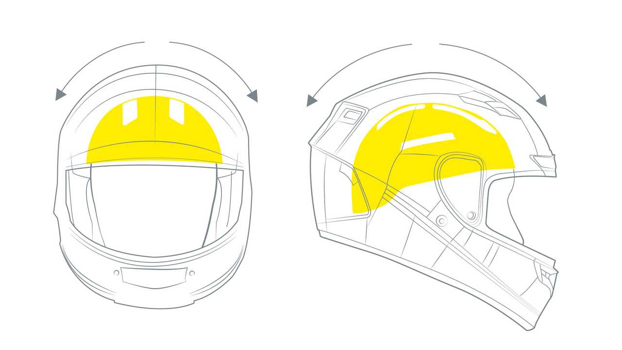 a view of a motorcycle helmet with the Mips safety system inside