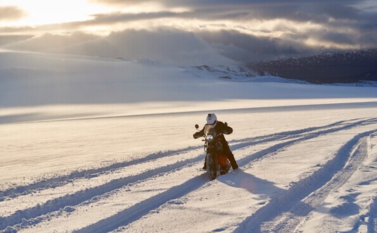 A view of #90South - an expedition to the South Pole led by Royal Enfield's bike team on two himalayans