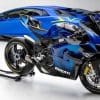 A view of the "Superleggera SVJ" - a pilot project from Ducati Newport Beach that takes inspiration from the Lamborghini Aventador SVJ