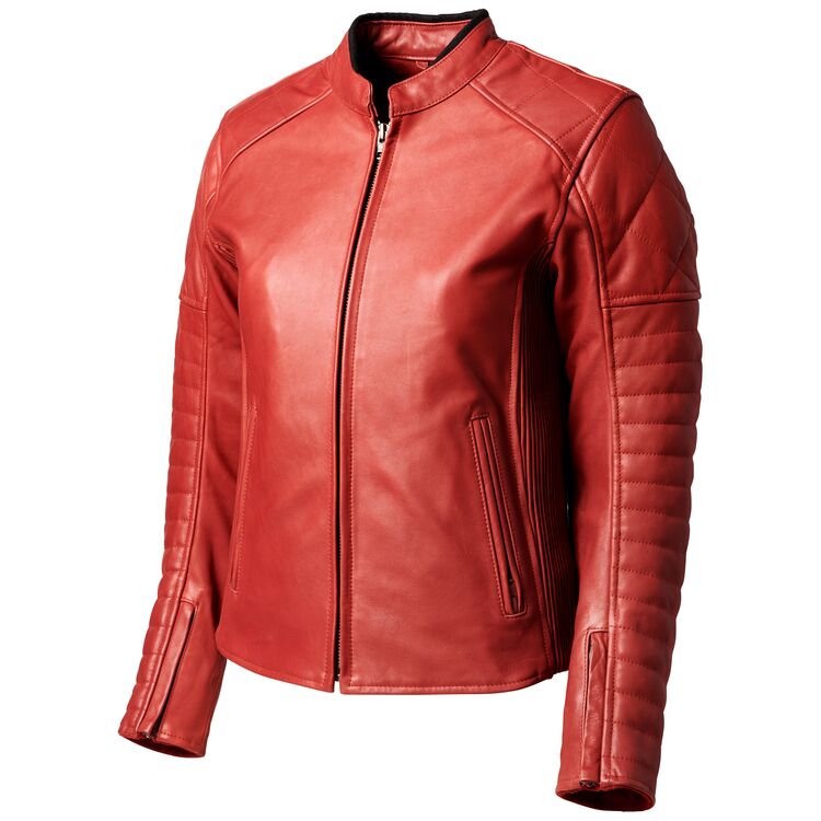 Roland Sands Maywood CE Women's Leather Jacket in Maraschino
