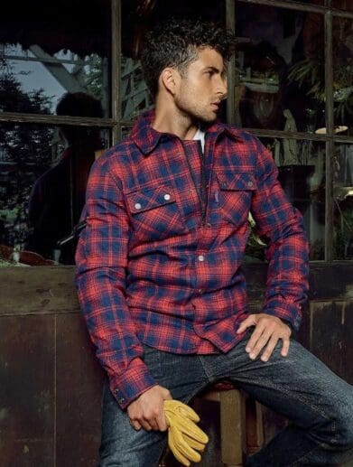 A view of the newest addition to Segura's rack: The Sierra Textile Motorcycle Jacket