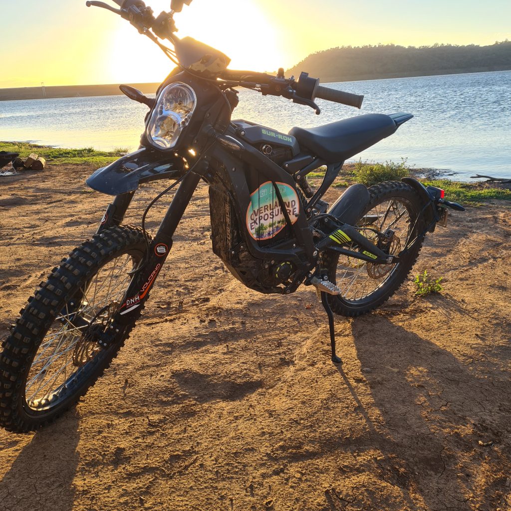 A view of the Sur-Ron Electric motorcycle - currently being tested out for tactical use in military field op missions