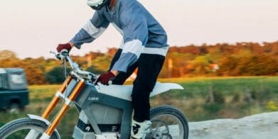 A view of British motorcyclists enjoying their electric motorcycle