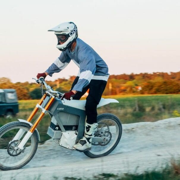 A view of British motorcyclists enjoying their electric motorcycle