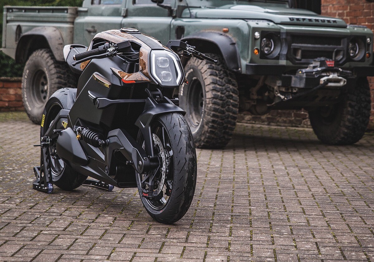 A view of the Vector motorcycle, an electric bike from Arc motorcycles, a UK-based brand