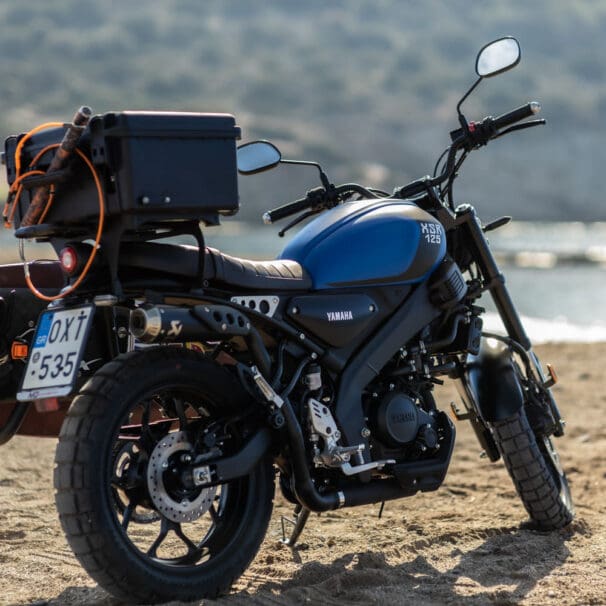 A side view of the Yamaha XZR125 motorcycle