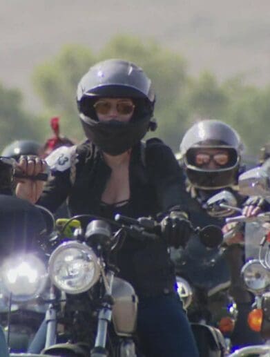 women bikers in support of record breaking