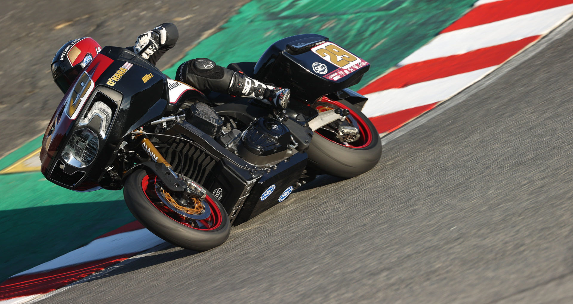 A view of a racer on the King of the baggers racing series, which is slotted for six seasons this season