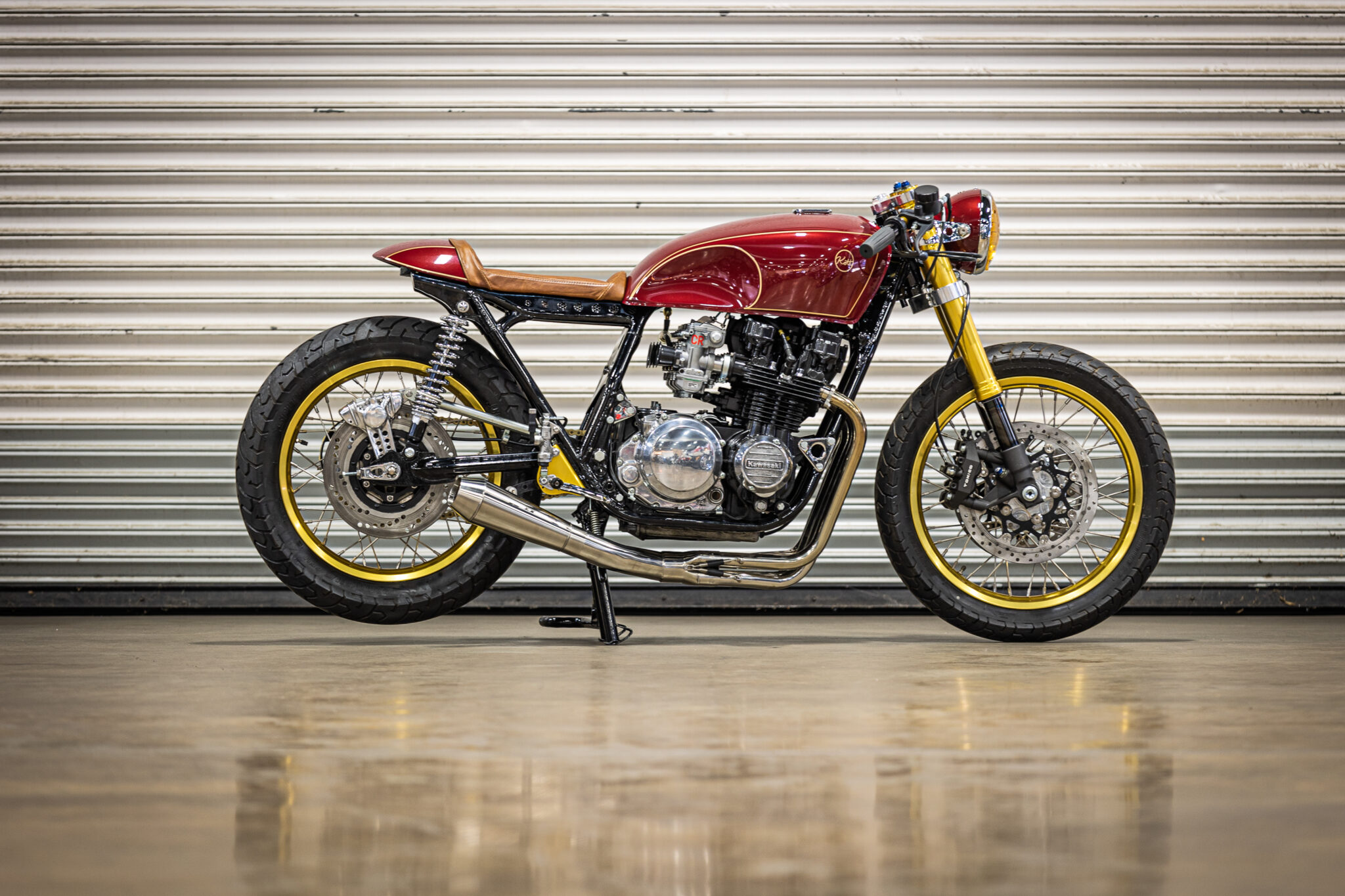 A view of the lineup of bikes that made it to the Southern California Bonus Round of the 11th annual J&P Cycles Ultimate Builder Custom Bike Show (UBCBS) held by Progressive IMS Outdoors