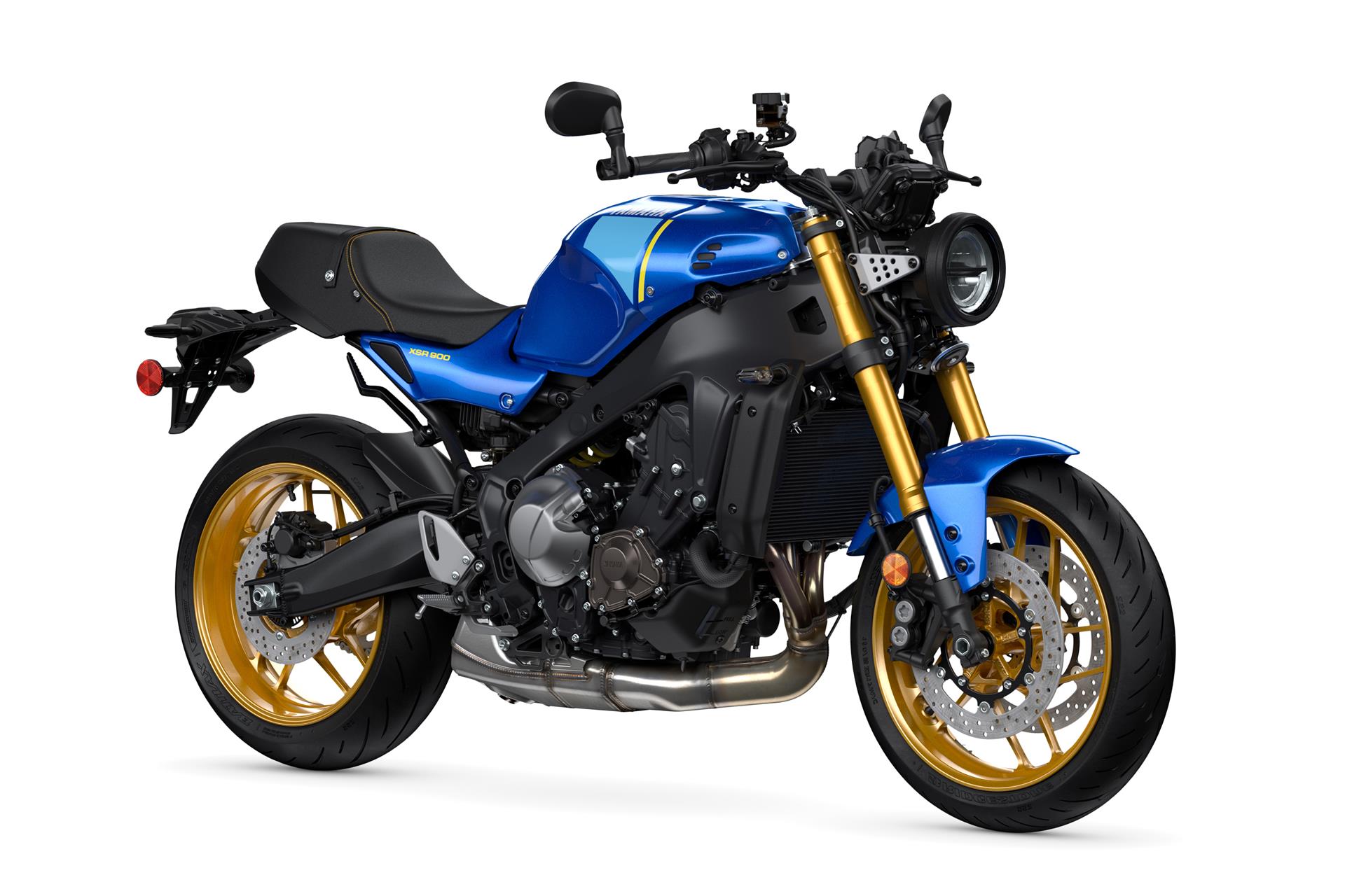 2022 Yamaha XSR900 in Legend Blue, studio glamour shot