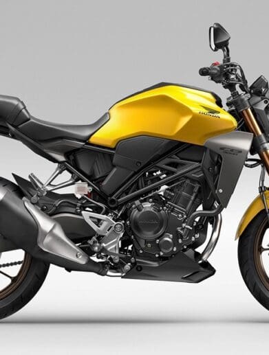 A view of the 2022 Honda CB300R