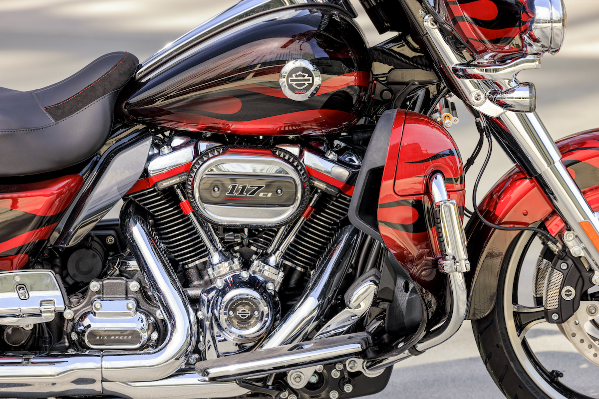 A view of the new bikes available from Harley-Davidson, including new CVO models