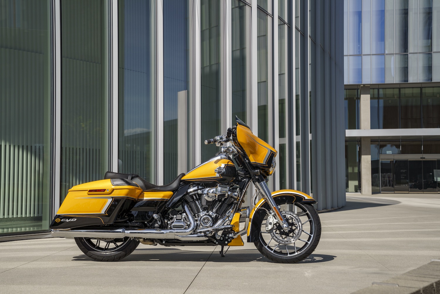 A view of the new bikes available from Harley-Davidson, including new CVO models