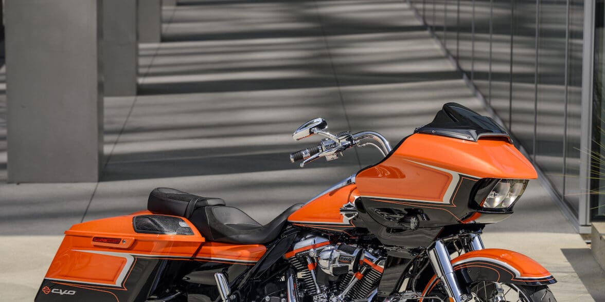 A view of the new bikes available from Harley-Davidson, including new CVO models