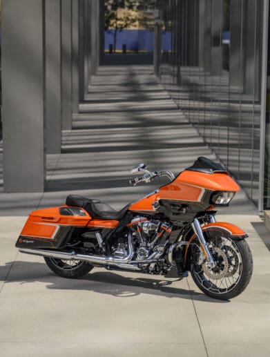 A view of the new bikes available from Harley-Davidson, including new CVO models