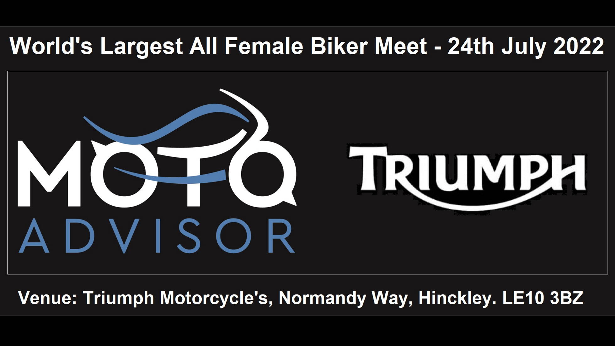 moto advisor, in partnership with Triumph, is bringing about a potential record for the amount women to show up for a meet. 