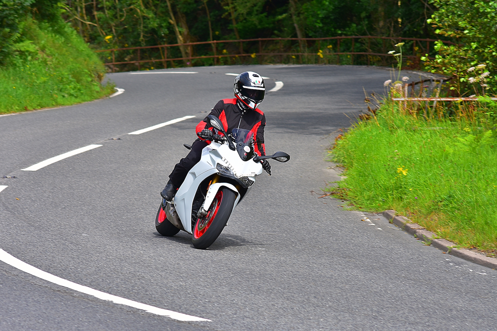 Maja Kenney from Maja's Motorcycle Adventures, on her Ducati SuperSport S