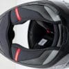 Bottom view of the helmet