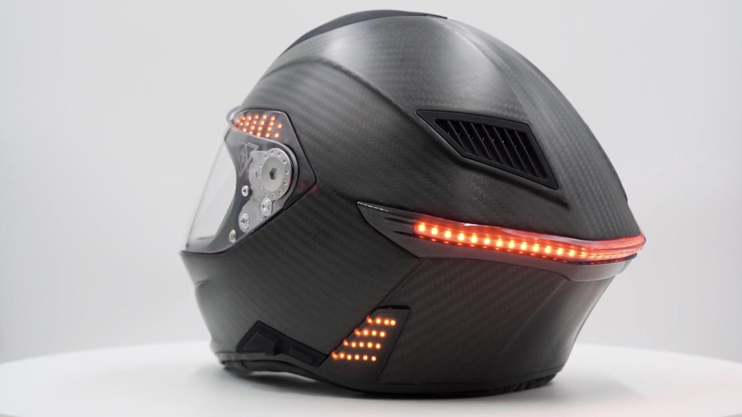 A view of the Vata7's X1 LED Smart Helmet, currently in crowdfunding for America