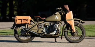 A view of some of the vintage motorcycles that will be made available at the Las Vegas Mecum Auctions